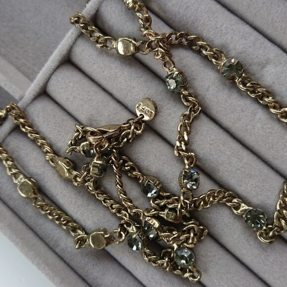 Loft Gold Necklace with Rhinestone Pendant - Picture 5 of 8